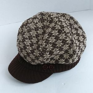 Fair Isle Embellished Lined Hat OS Brown